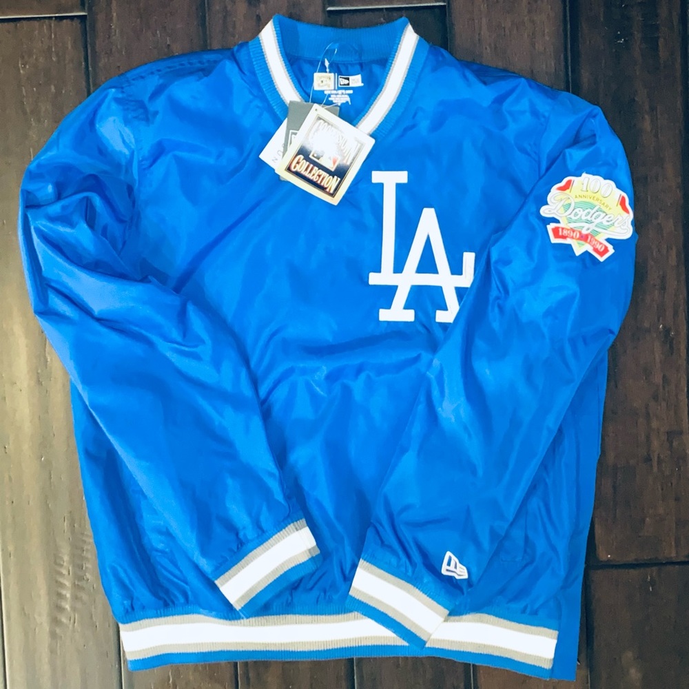 New Era LA Dodgers Cooperstown Collection Anniversary Jacket Pull Over Sweater
